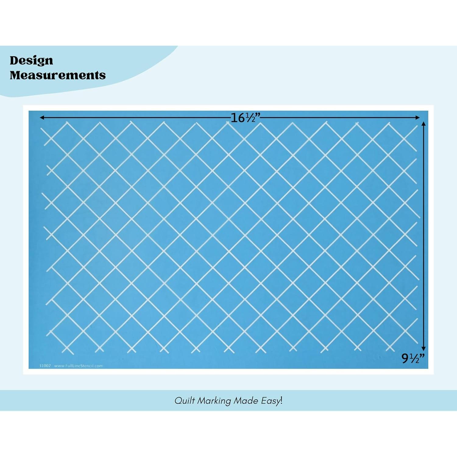 Plantilla de Línea Completa Hancy Creations 43x28cm Cuadrícula 1"