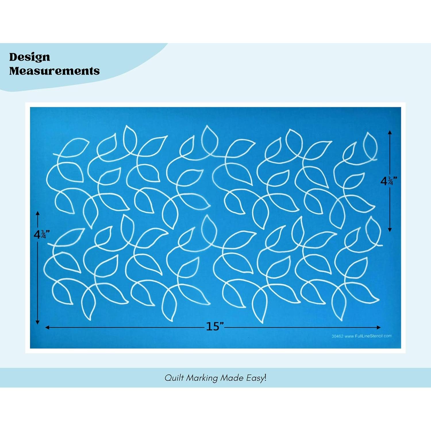 Plantilla de Acolchado Hancy Creations Grandes Hojas 43x28cm