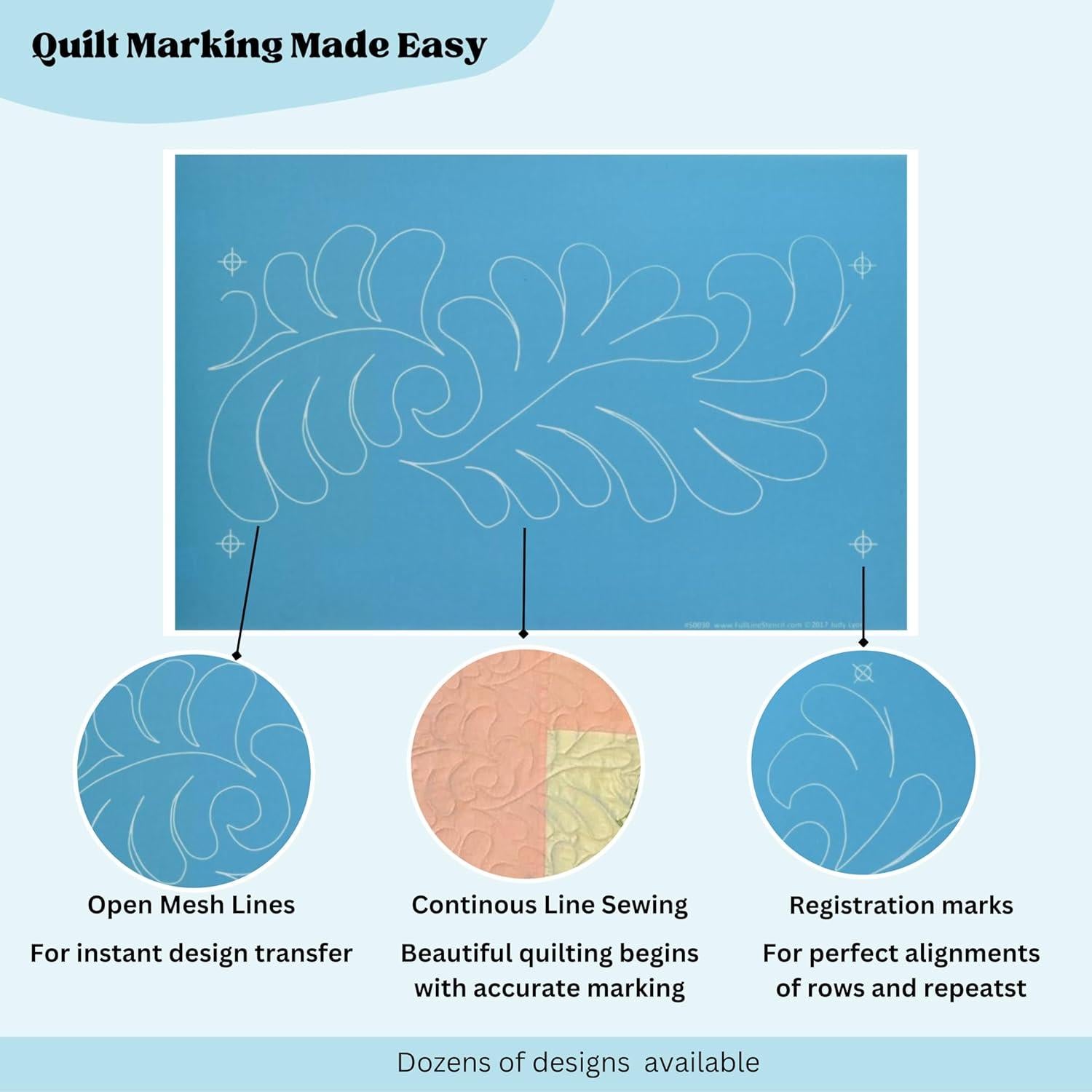 Plantilla de Acolchado Torbellino de Plumas Hancy 31.9x22.5 cm