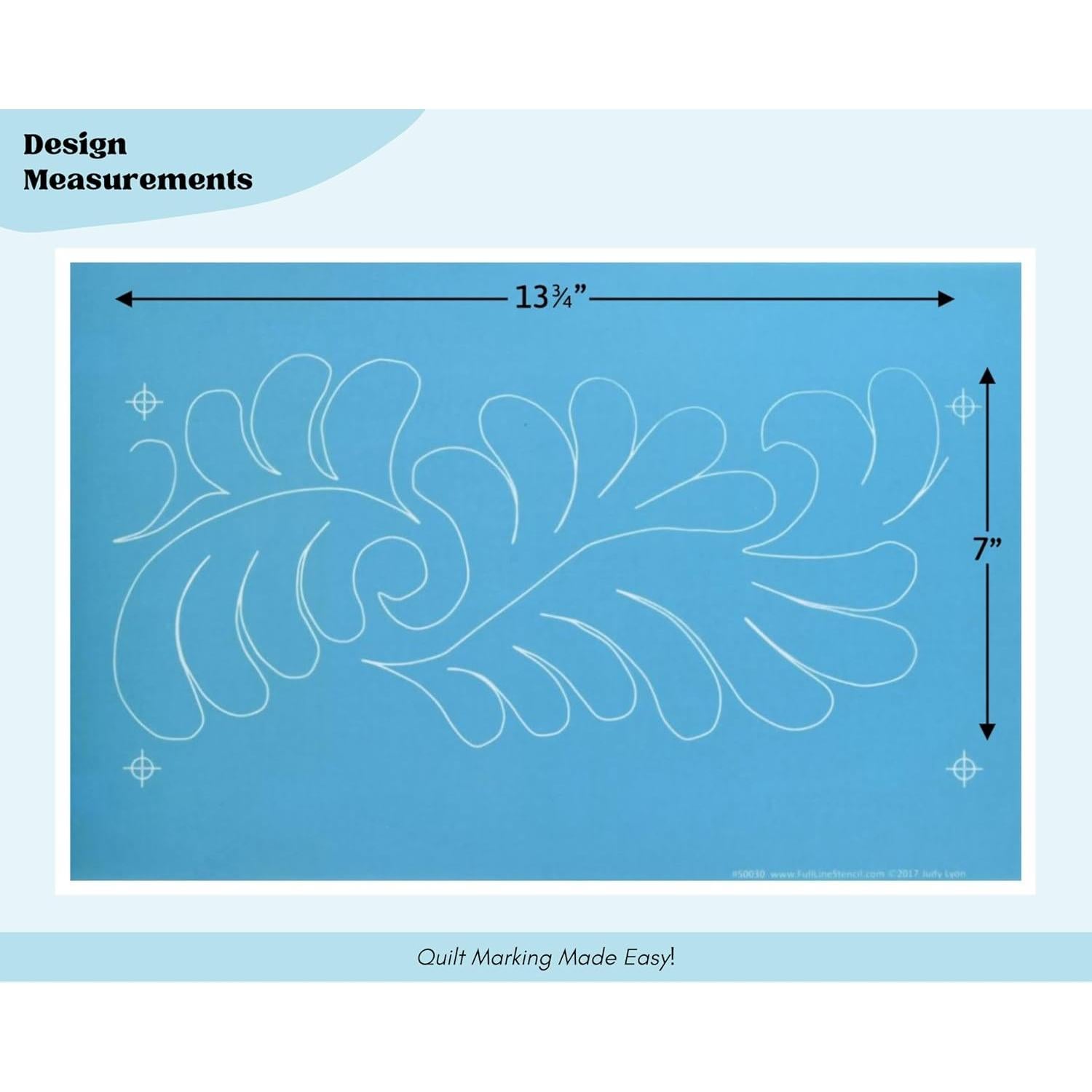 Plantilla de Acolchado Torbellino de Plumas Hancy 31.9x22.5 cm