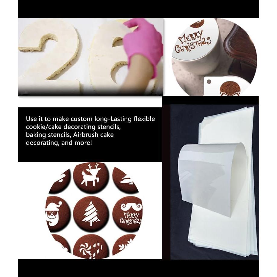 Hoja de Plantilla Mylar Translúcida HOOLOURUM 8 Pzas 30x61cm 10mil