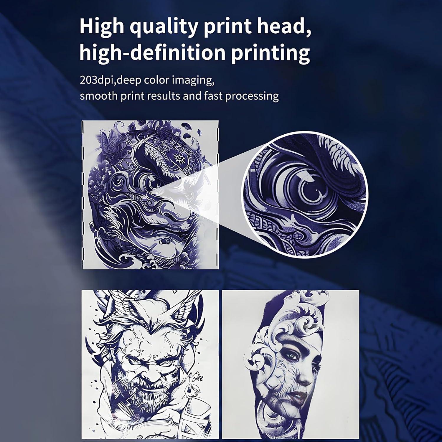 Impresora Inalámbrica de Plantillas de Tatuaje Aimo T08F