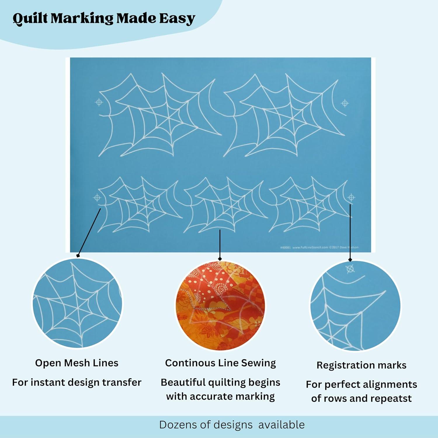 Plantilla de Acolchado Hancy 40081 - Telarañas 43.2x27.9 cm