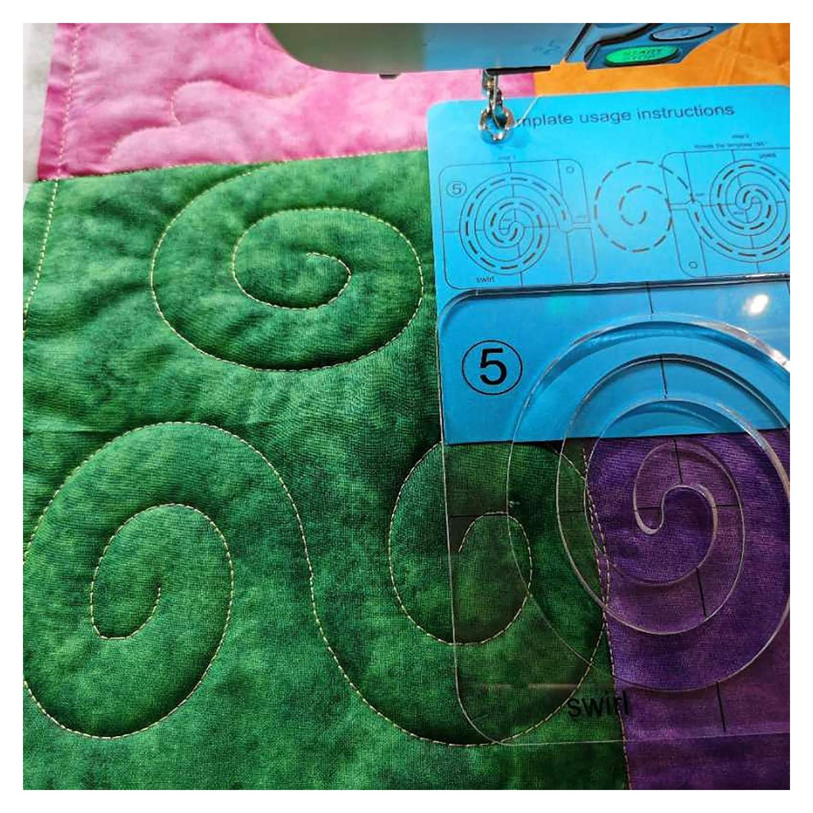 Plantilla de Acolchado Bequilter Free Motion Q5 - Remolino