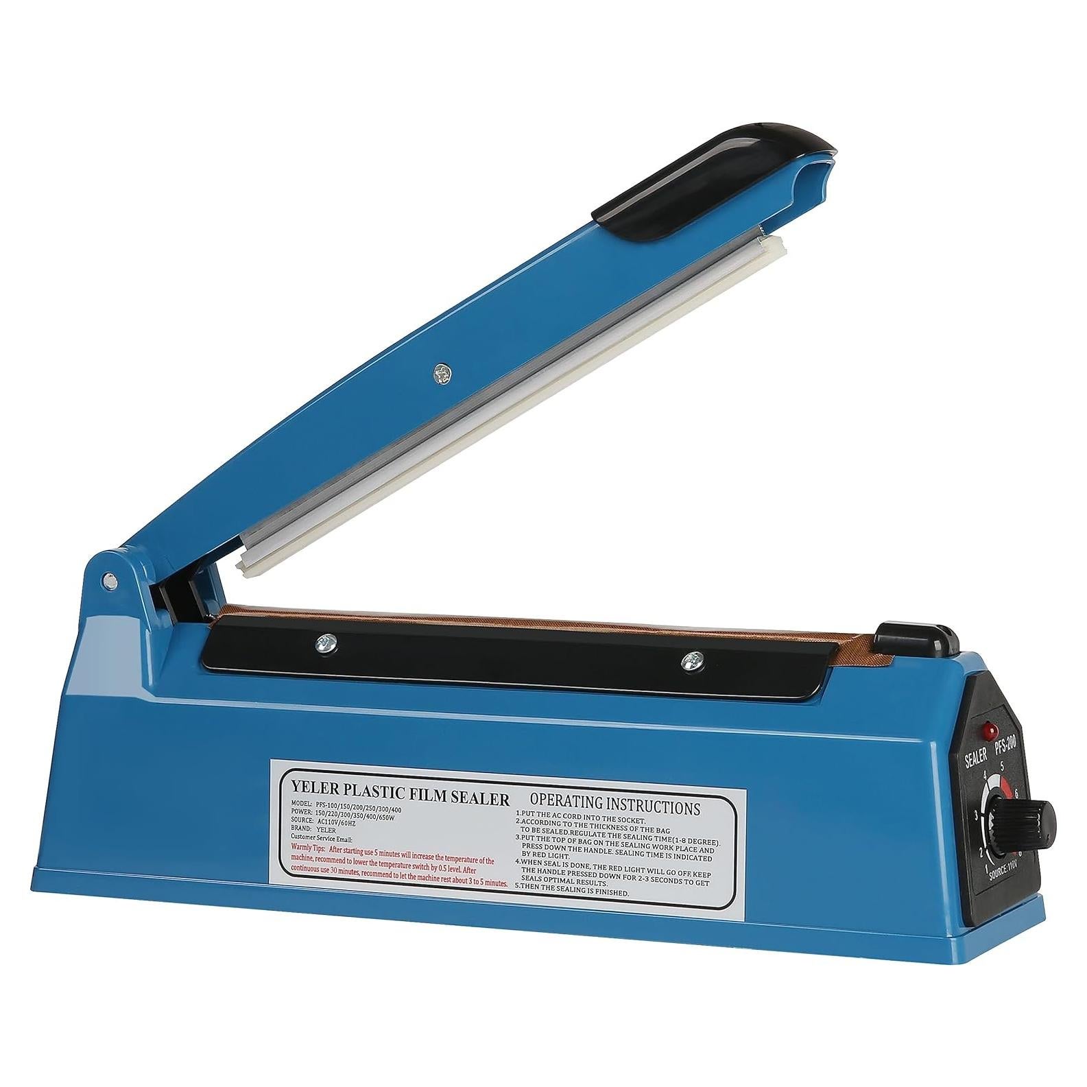 Sellador de Calor Manual Yeler 30.5 cm 300W para Bolsas PE PP