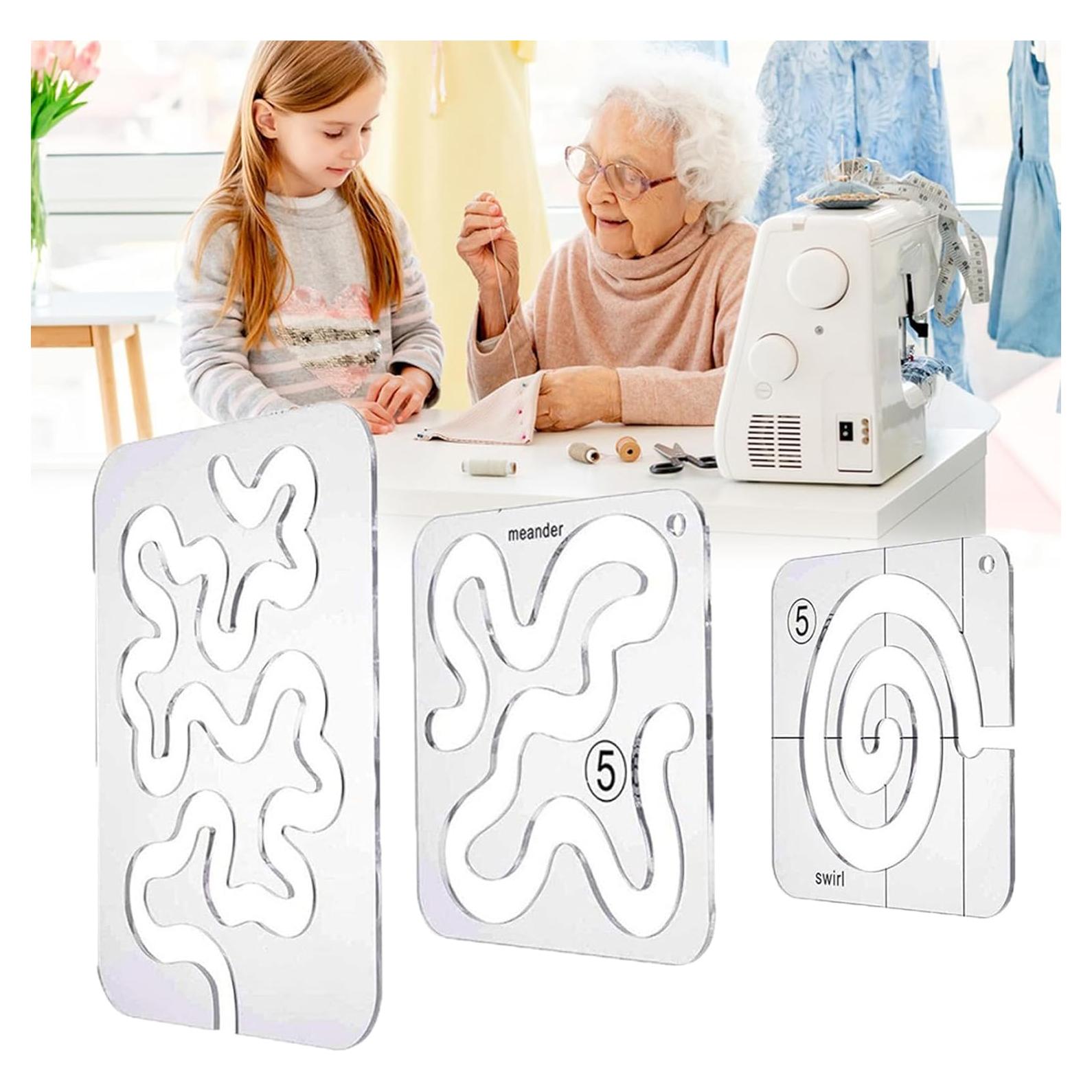 Plantillas de Acolchado a Máquina Henmany - 3 Piezas Acrílico