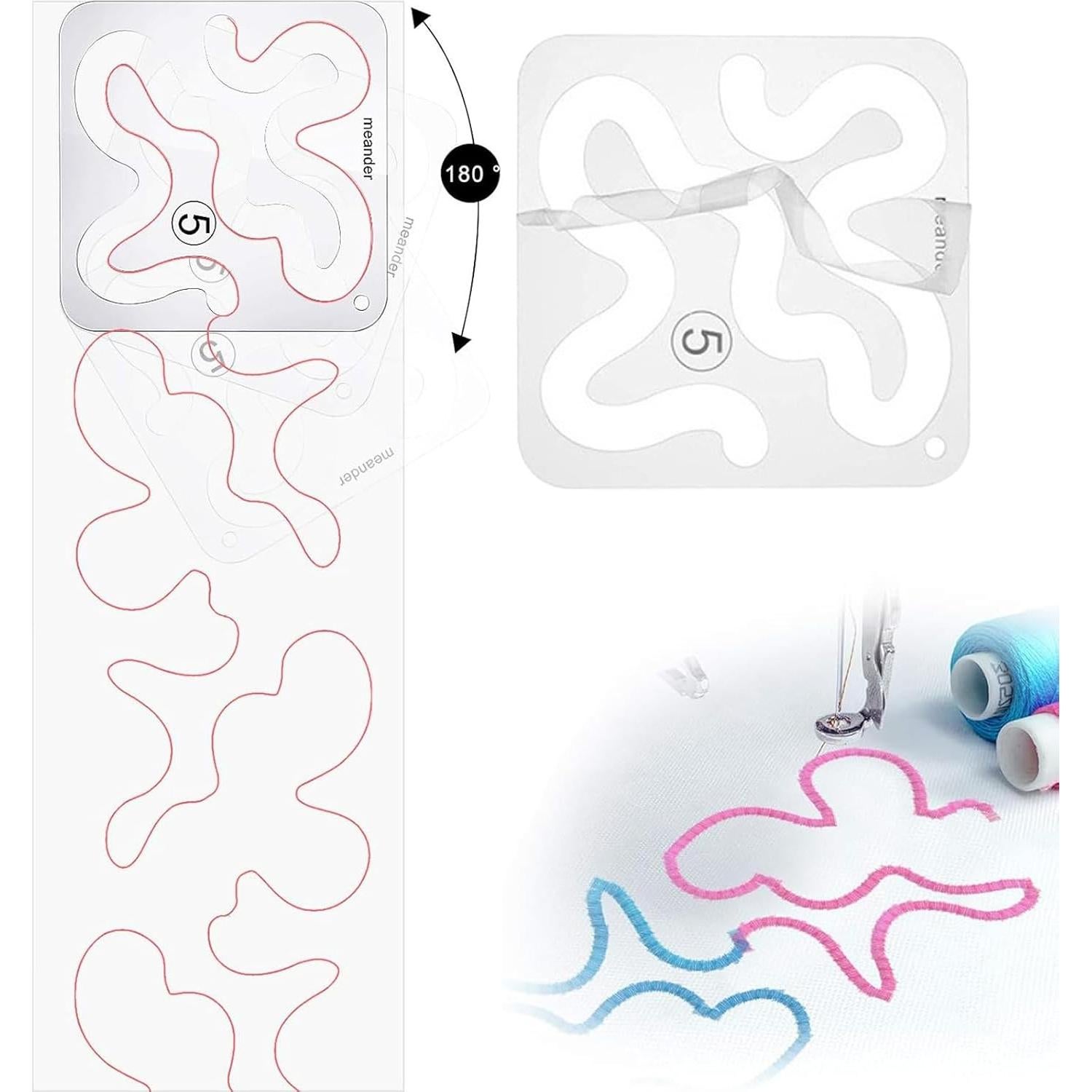 Plantillas de Acolchado a Máquina Henmany - 3 Piezas Acrílico