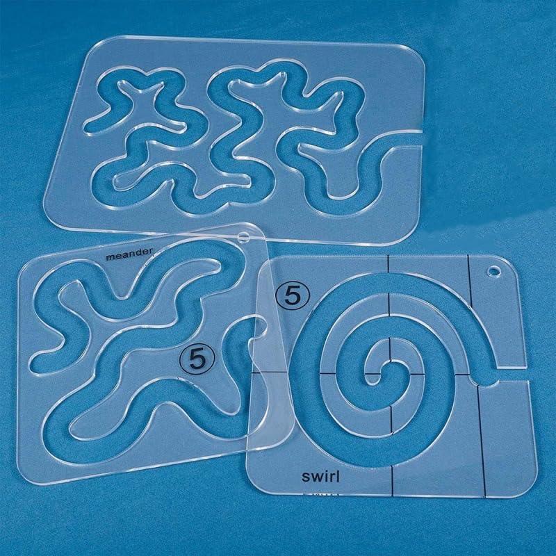 Plantillas de Acolchado a Máquina Henmany - 3 Piezas Acrílico