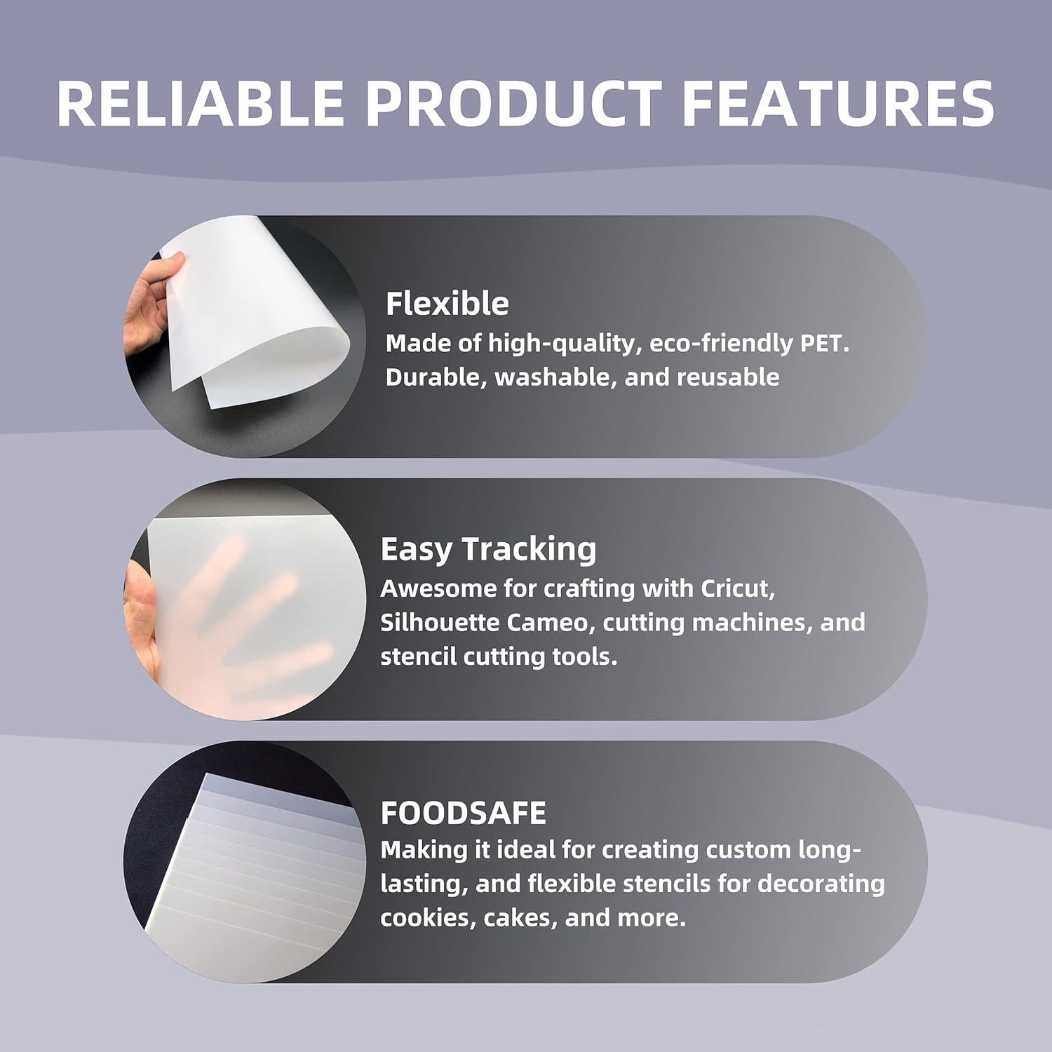 Paquete de 20 Hojas de Mylar 30.5x30.5cm Gnomeshgh para Cricut