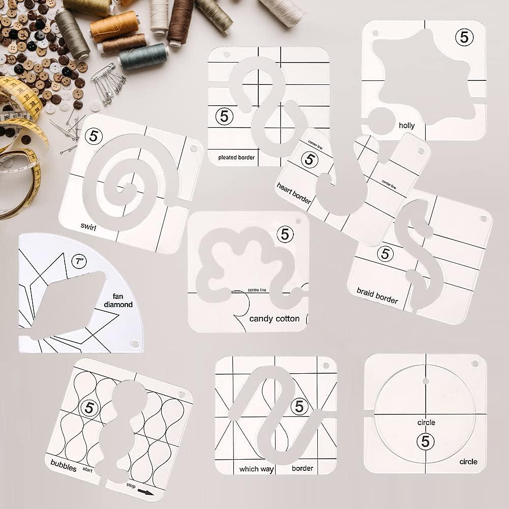 Juego de Plantillas de Acolchado AUMACHEN 14 PCs con Pie Prensatela