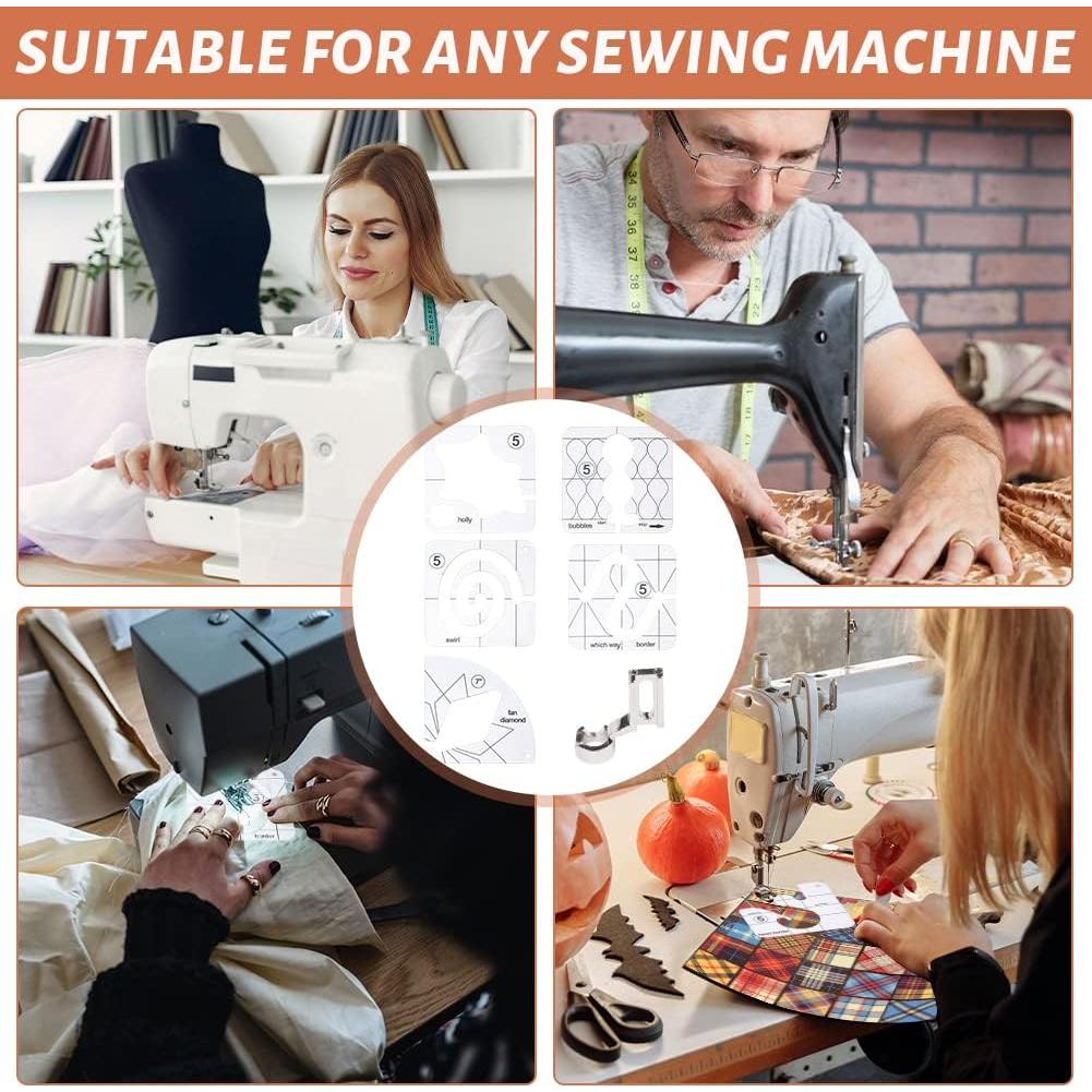 Juego de Plantillas de Acolchado AUMACHEN 14 PCs con Pie Prensatela