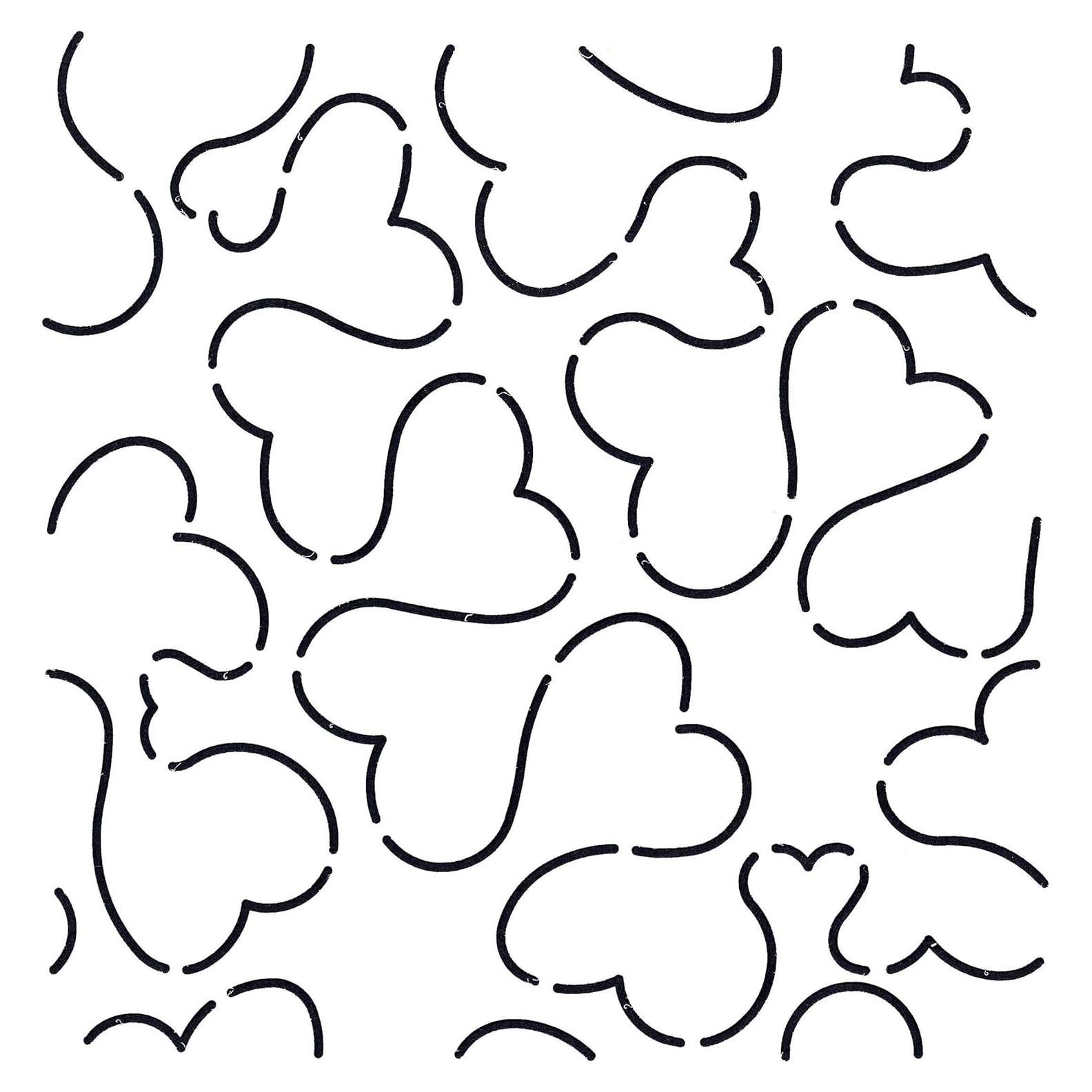 Plantilla de Acolchado Corazón Quilting Creations 33 cm