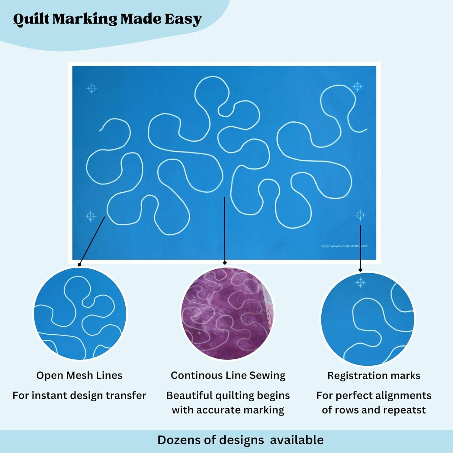 Plantilla de Acolchado Hancy Creations 43x28 cm Gran Meandro