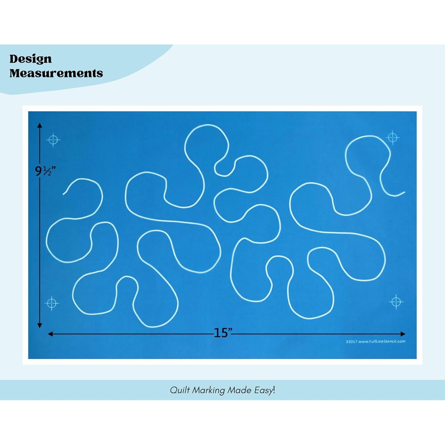 Plantilla de Acolchado Hancy Creations 43x28 cm Gran Meandro