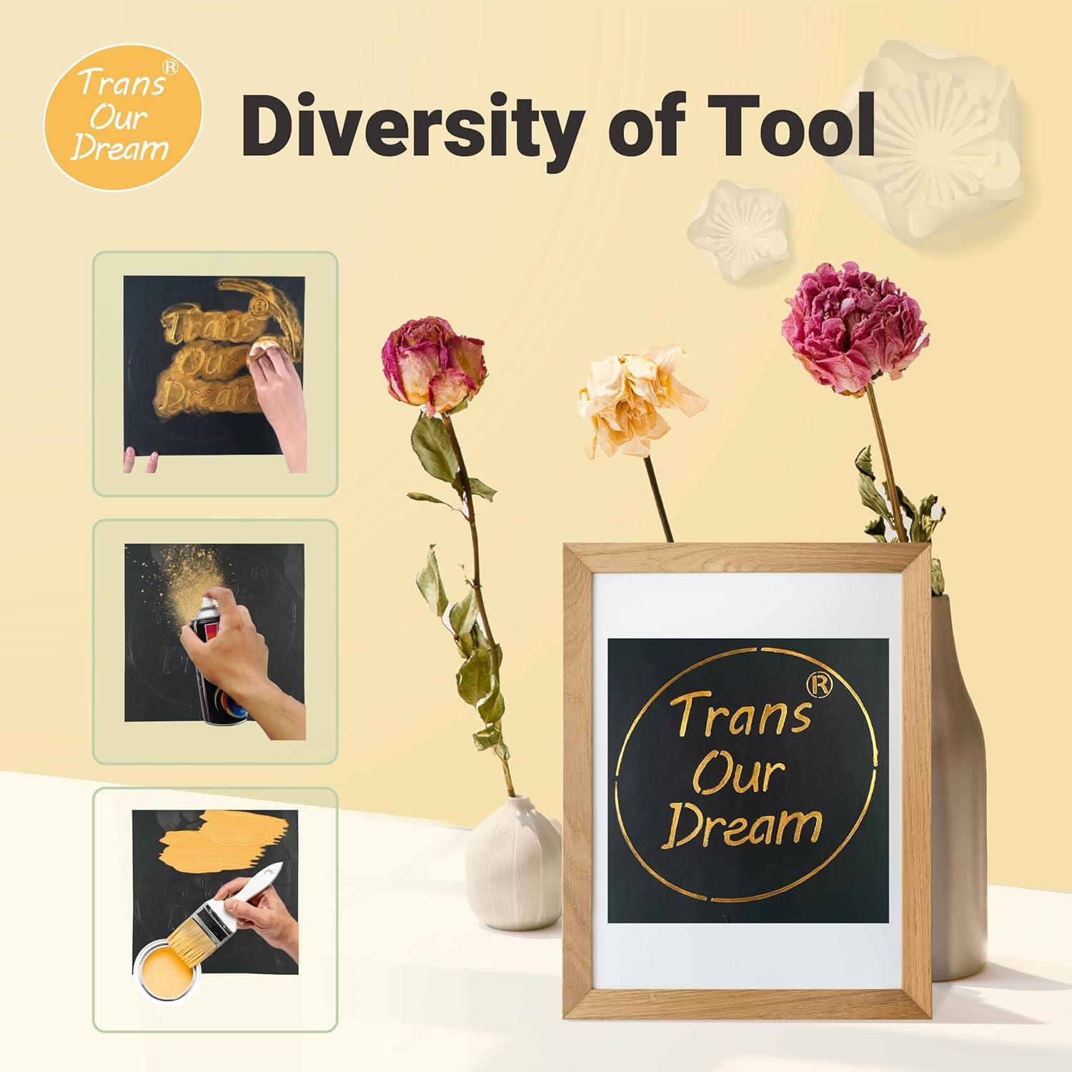 Plantillas de Corte Mylar TransOurDream 30.48x30.48cm - 10 Hojas