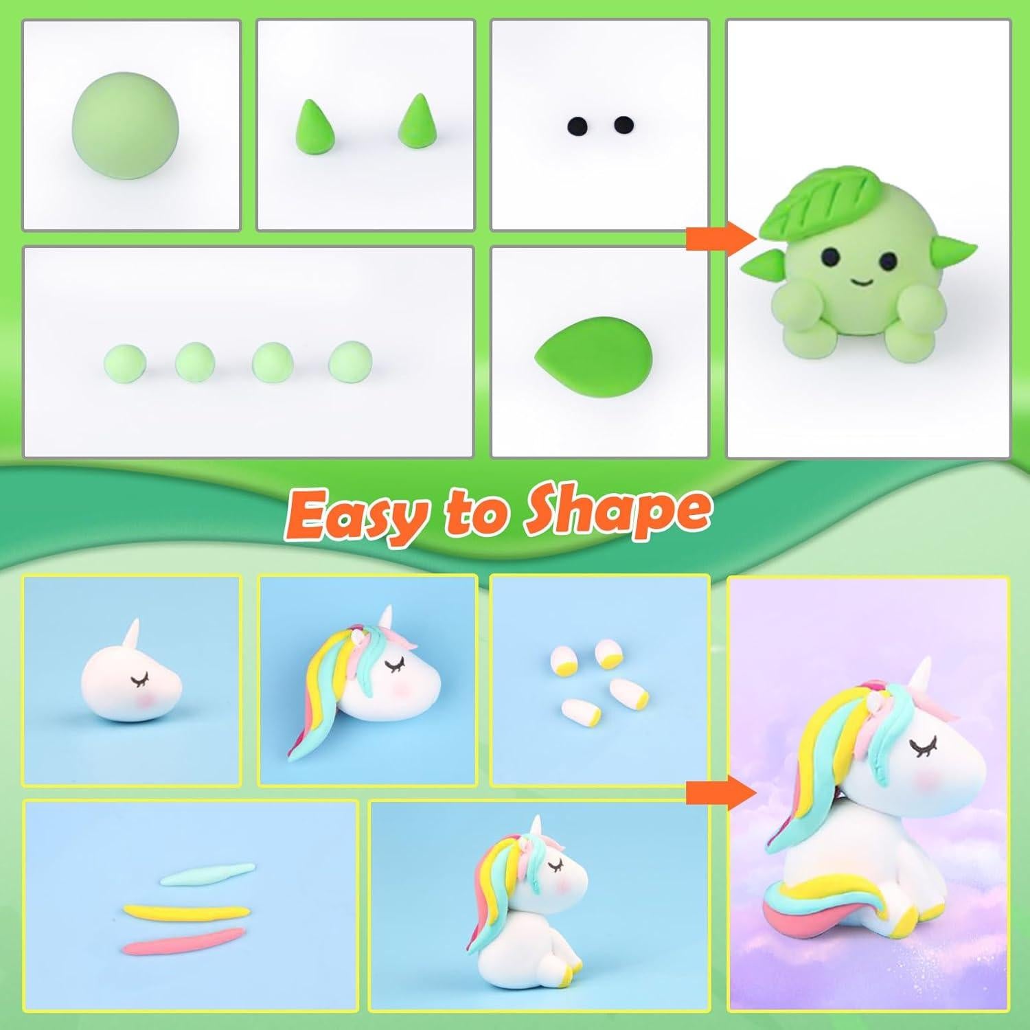 Arcilla Air Dry Essenson 100 Colores para Niños DIY