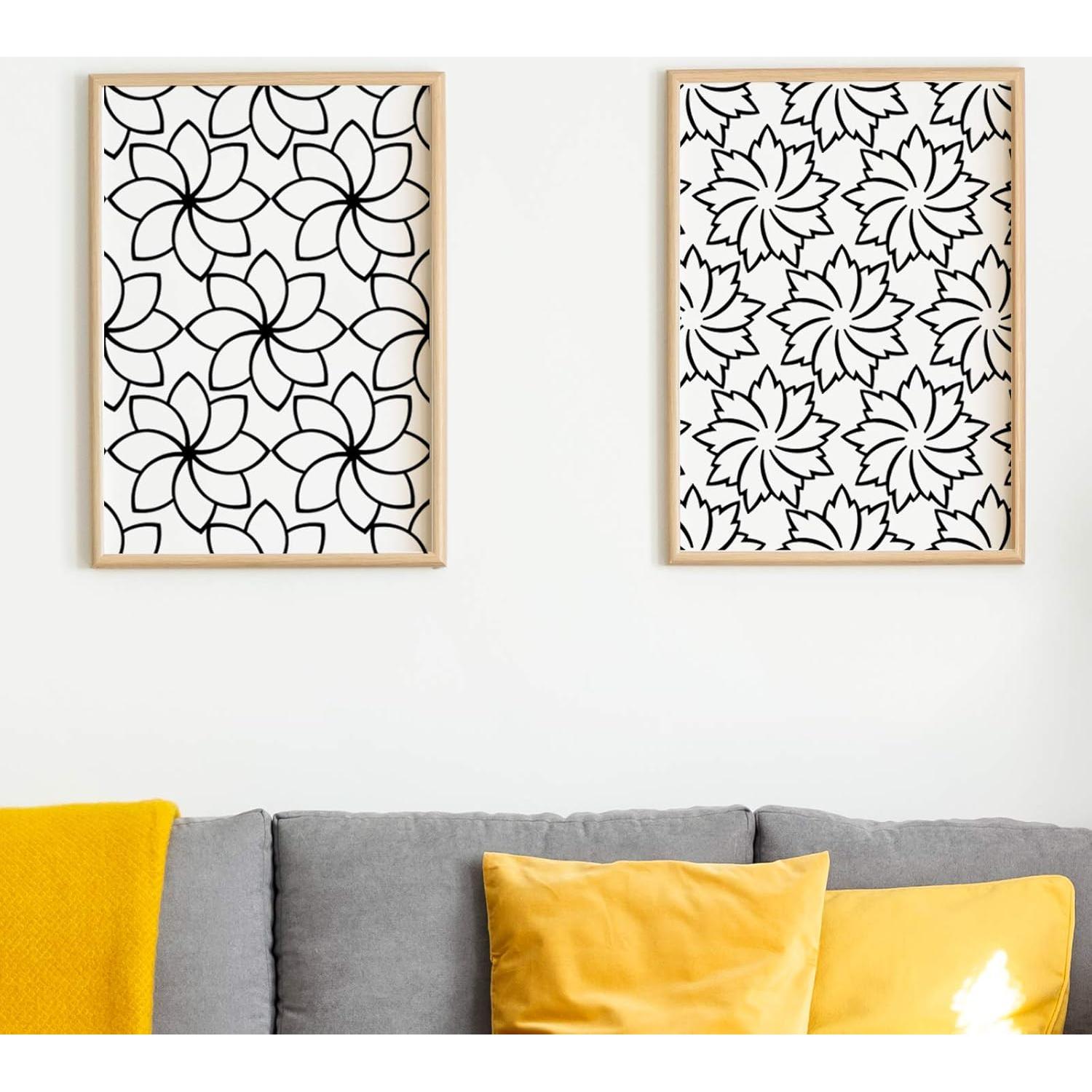 Kit de Plantillas Reutilizables Zonon para Bordado de Flores 9 Piezas