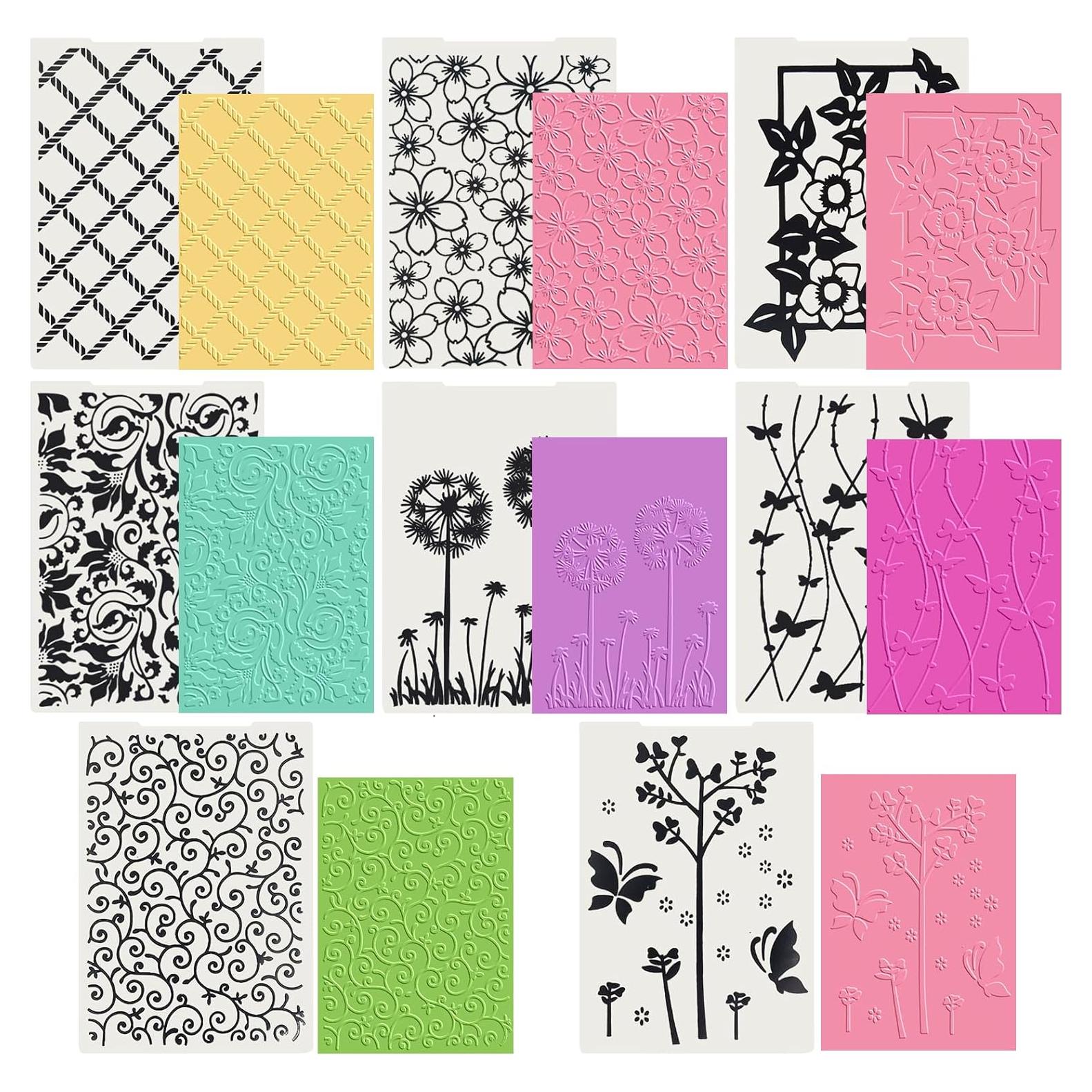 Plantillas de Carpetas Embossing WOOPSOO 8 Piezas 15x10.5cm