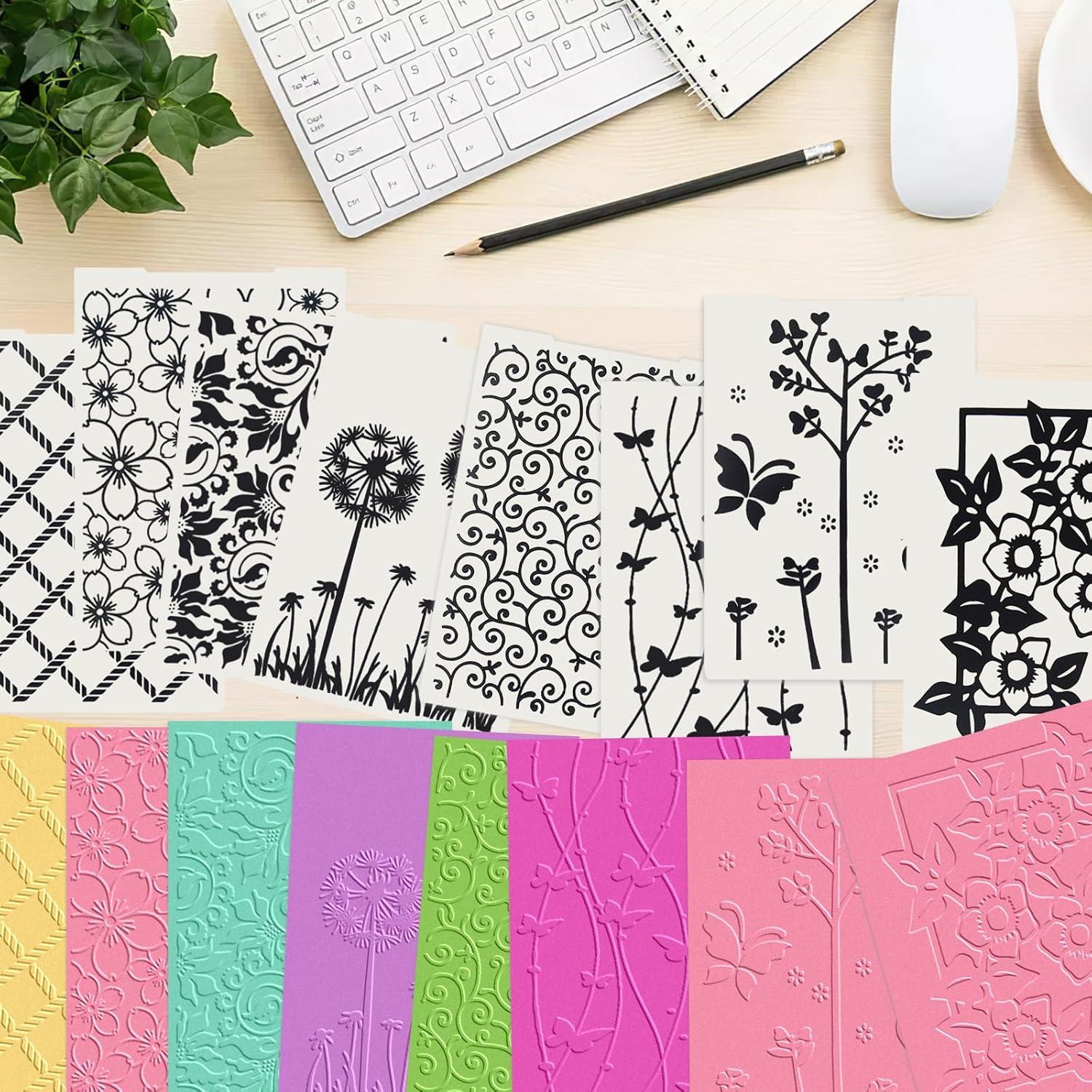 Plantillas de Carpetas Embossing WOOPSOO 8 Piezas 15x10.5cm