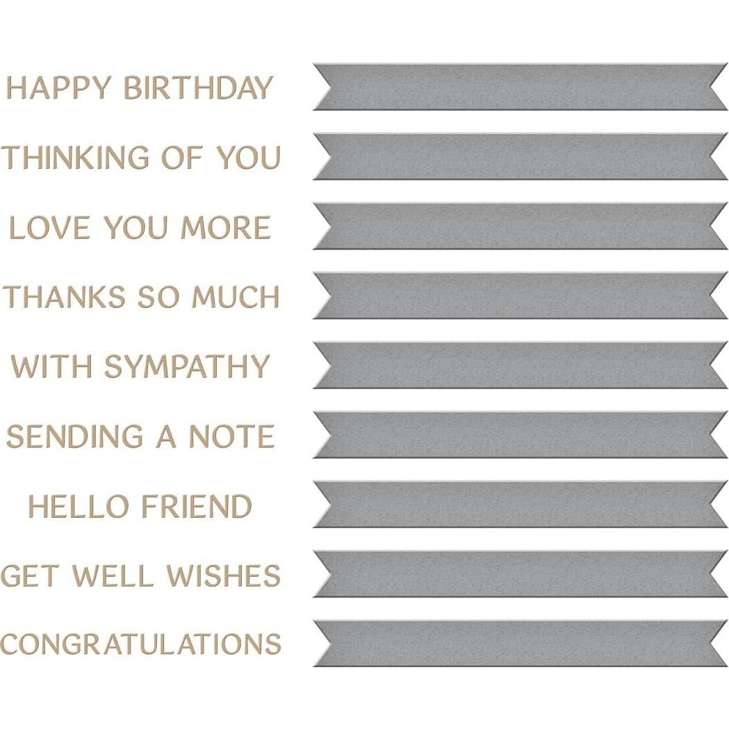 Placa de Foil Caliente Glimmer Hexi-Gem Sentiments Spellbinders