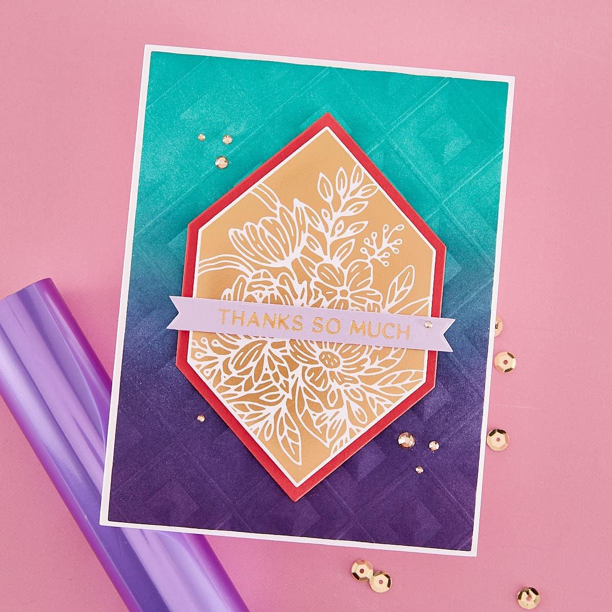 Placa de Foil Caliente Glimmer Hexi-Gem Sentiments Spellbinders