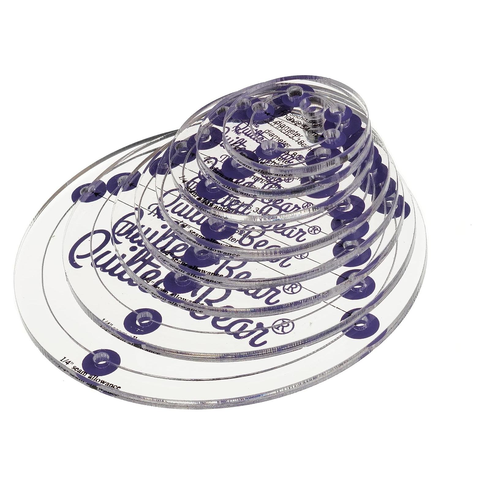 Plantillas de Acolchado The Quilted Bear - Juego de 8 Tamaños