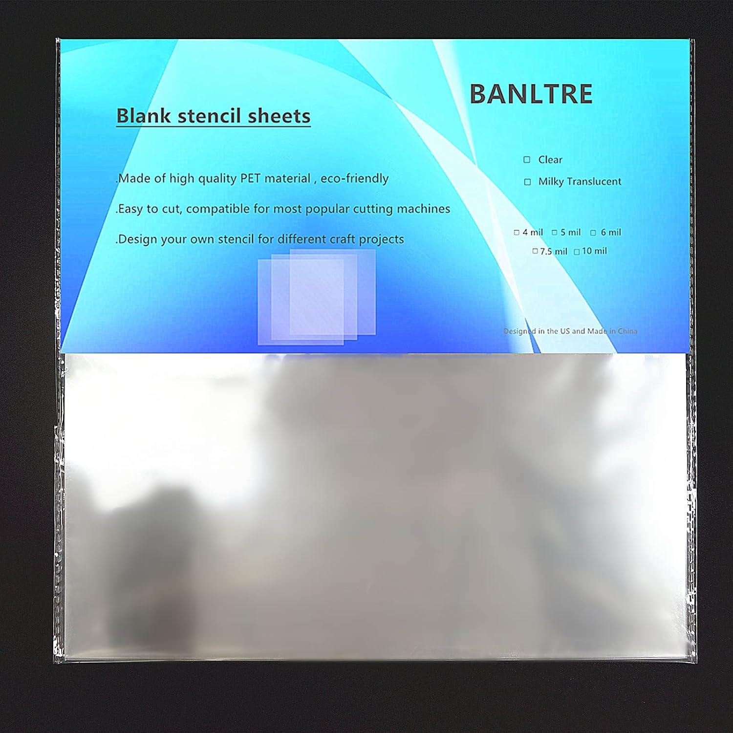 Plantillas Transparentes Mylar 15 Piezas 30.5x30.5 cm BANLTRE