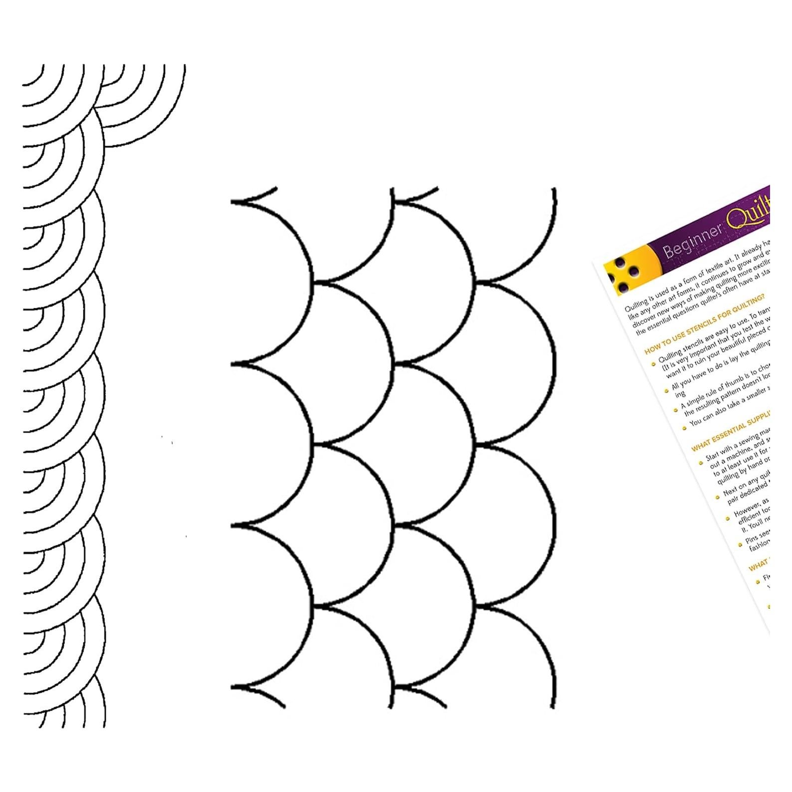 Plantillas de Acolchado a Máquina y Mano - Borde Ventilador 38.1 cm