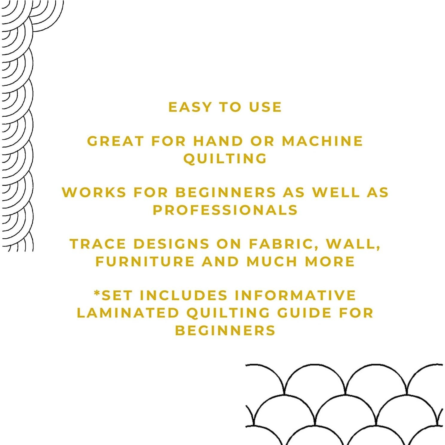 Plantillas de Acolchado a Máquina y Mano - Borde Ventilador 38.1 cm