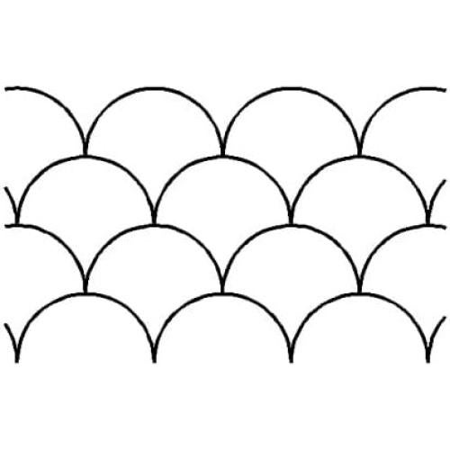 Plantillas de Acolchado a Máquina y Mano - Borde Ventilador 38.1 cm