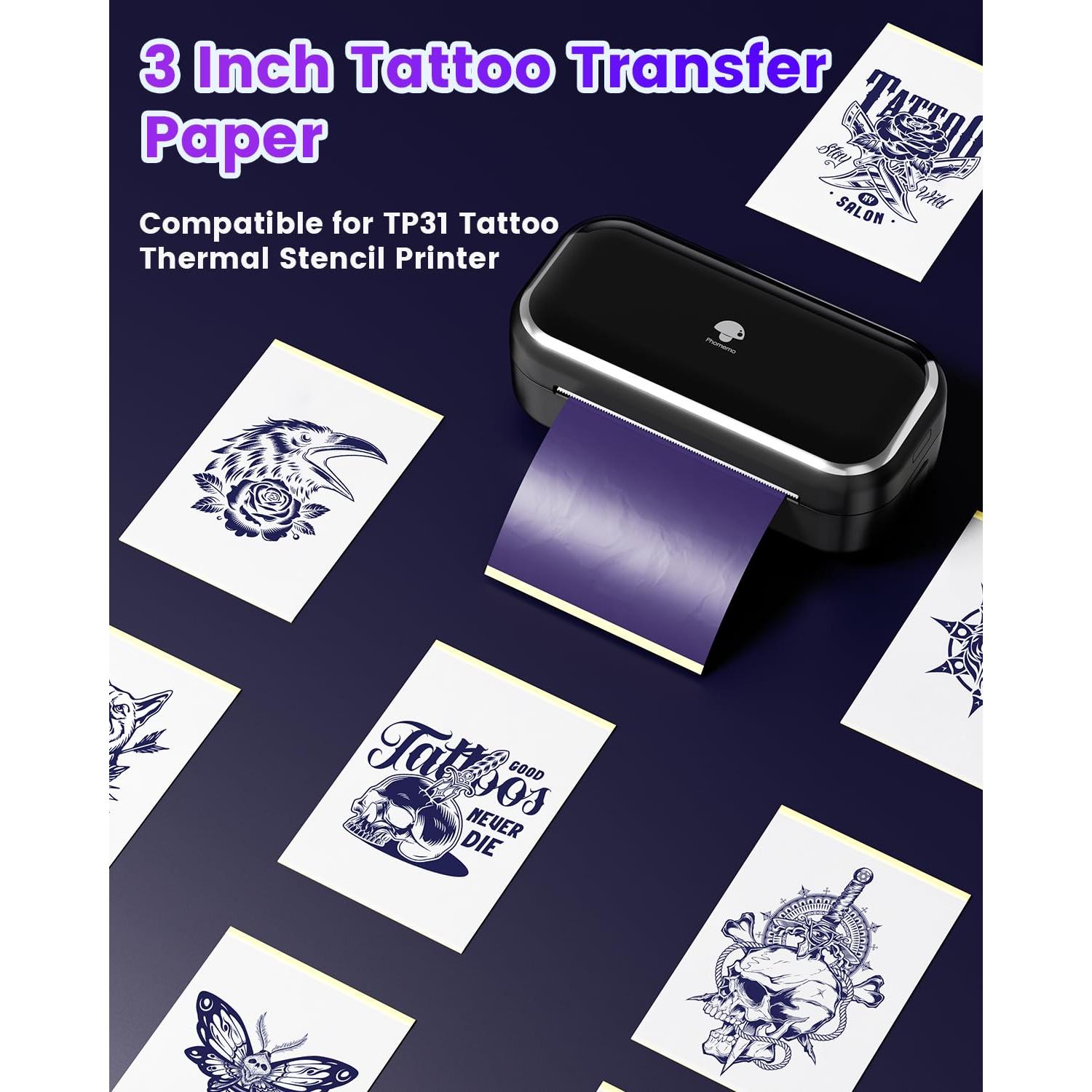 Papel de Transferencia de Tatuaje Memoqueen TP31 100 Hojas 8x13 cm