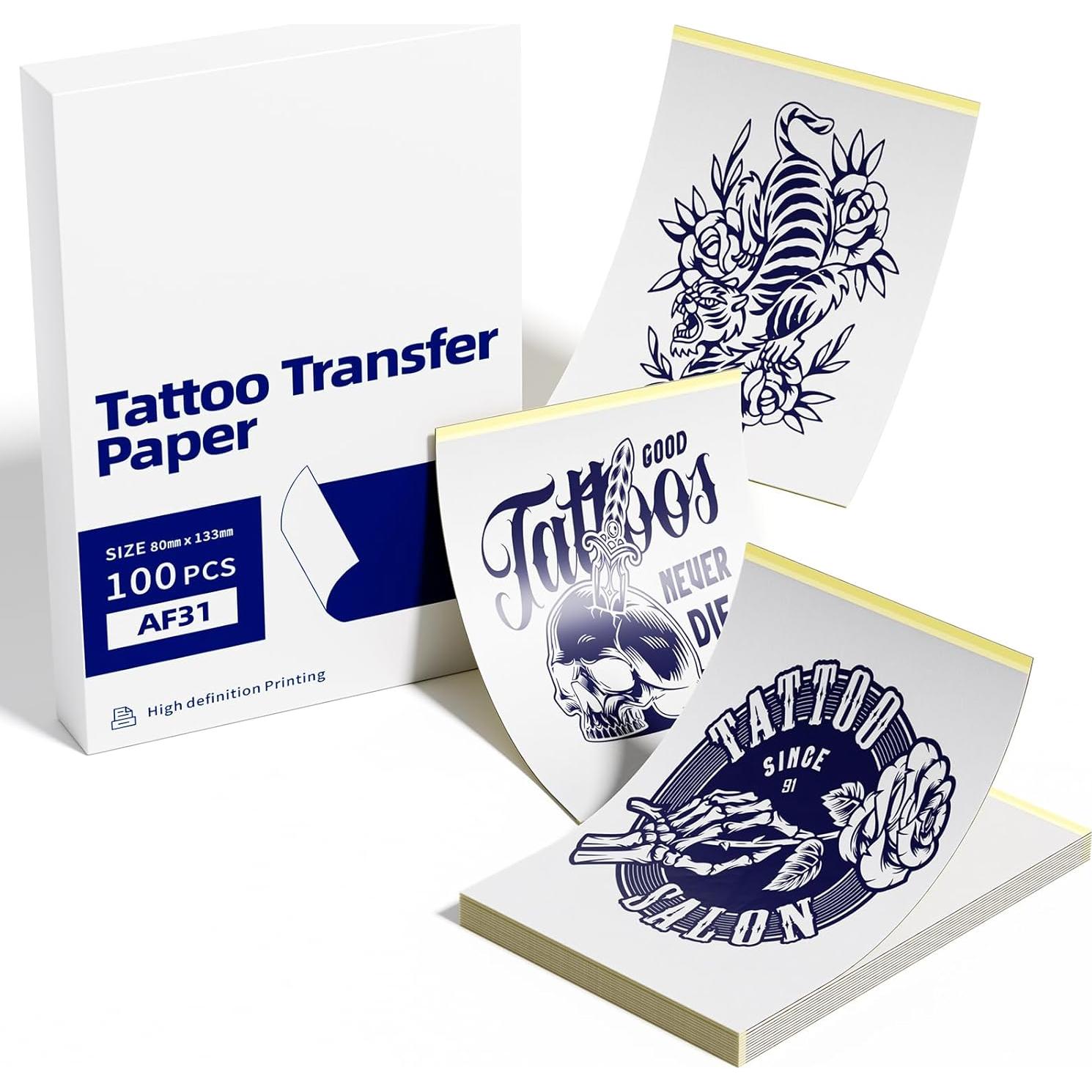 Papel de Transferencia de Tatuaje Memoqueen TP31 100 Hojas 8x13 cm