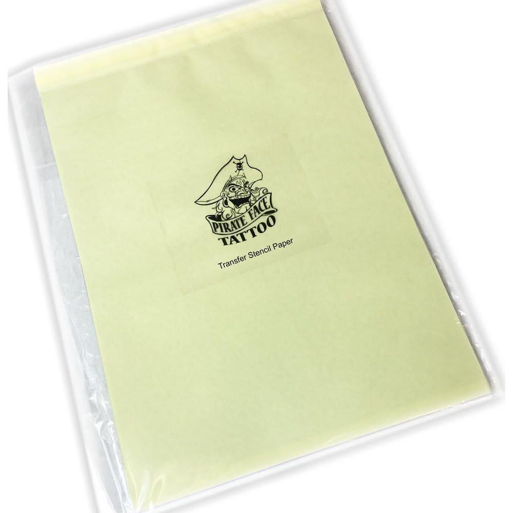Papel de Transferencia Térmica 100 Pcs Tatuaje de Cara Pirata A4