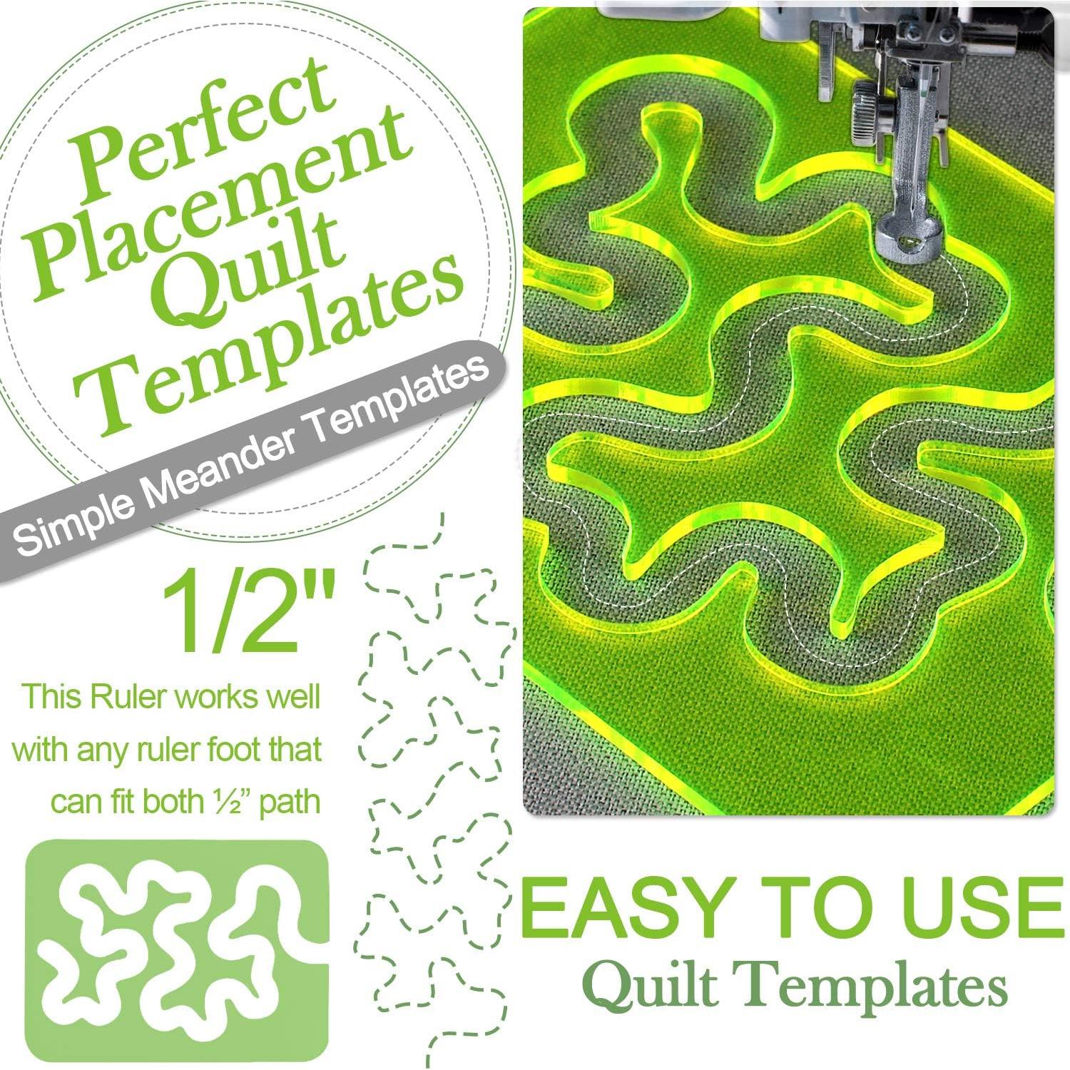 Plantilla de Acolchado a Máquina Acrílica PL123 12.7x5.08cm