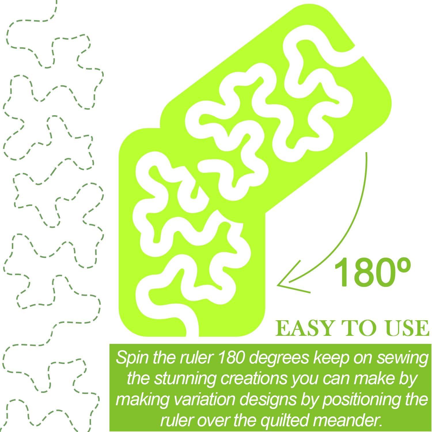 Plantilla de Acolchado a Máquina Acrílica PL123 12.7x5.08cm