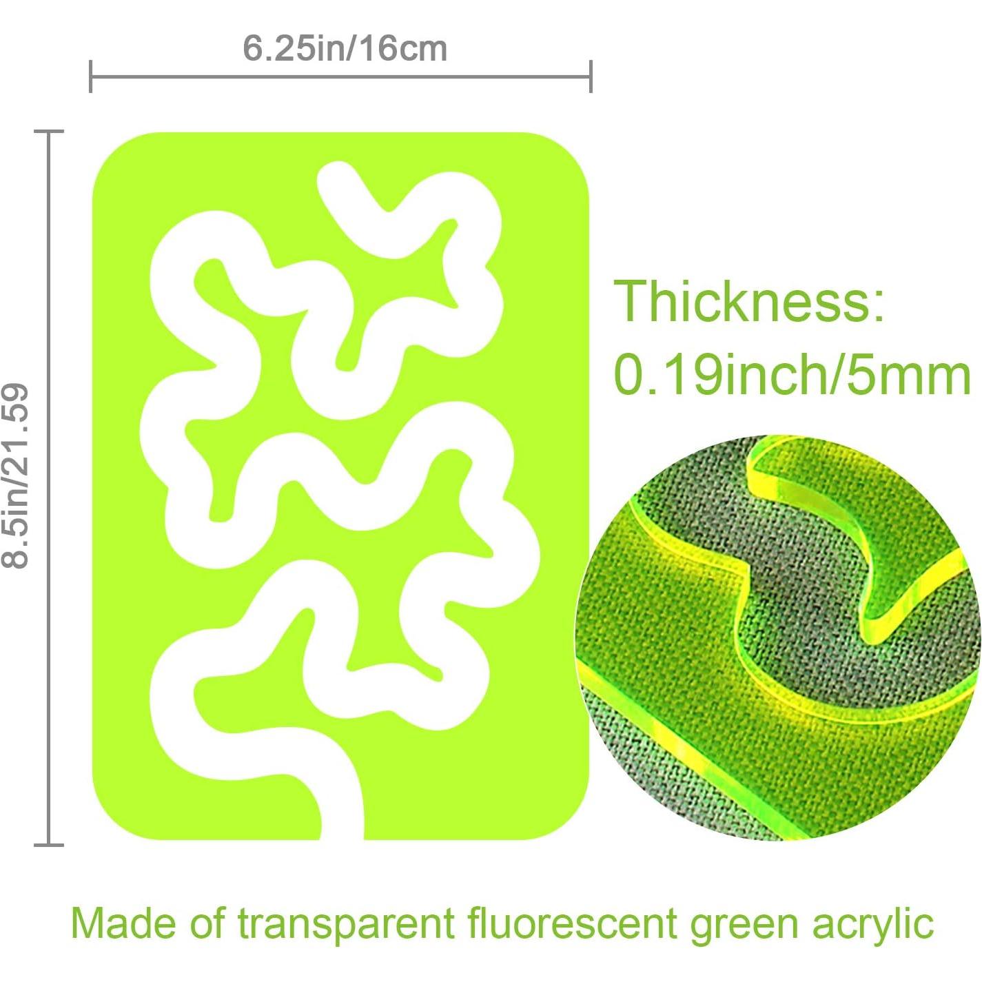 Plantilla de Acolchado a Máquina Acrílica PL123 12.7x5.08cm