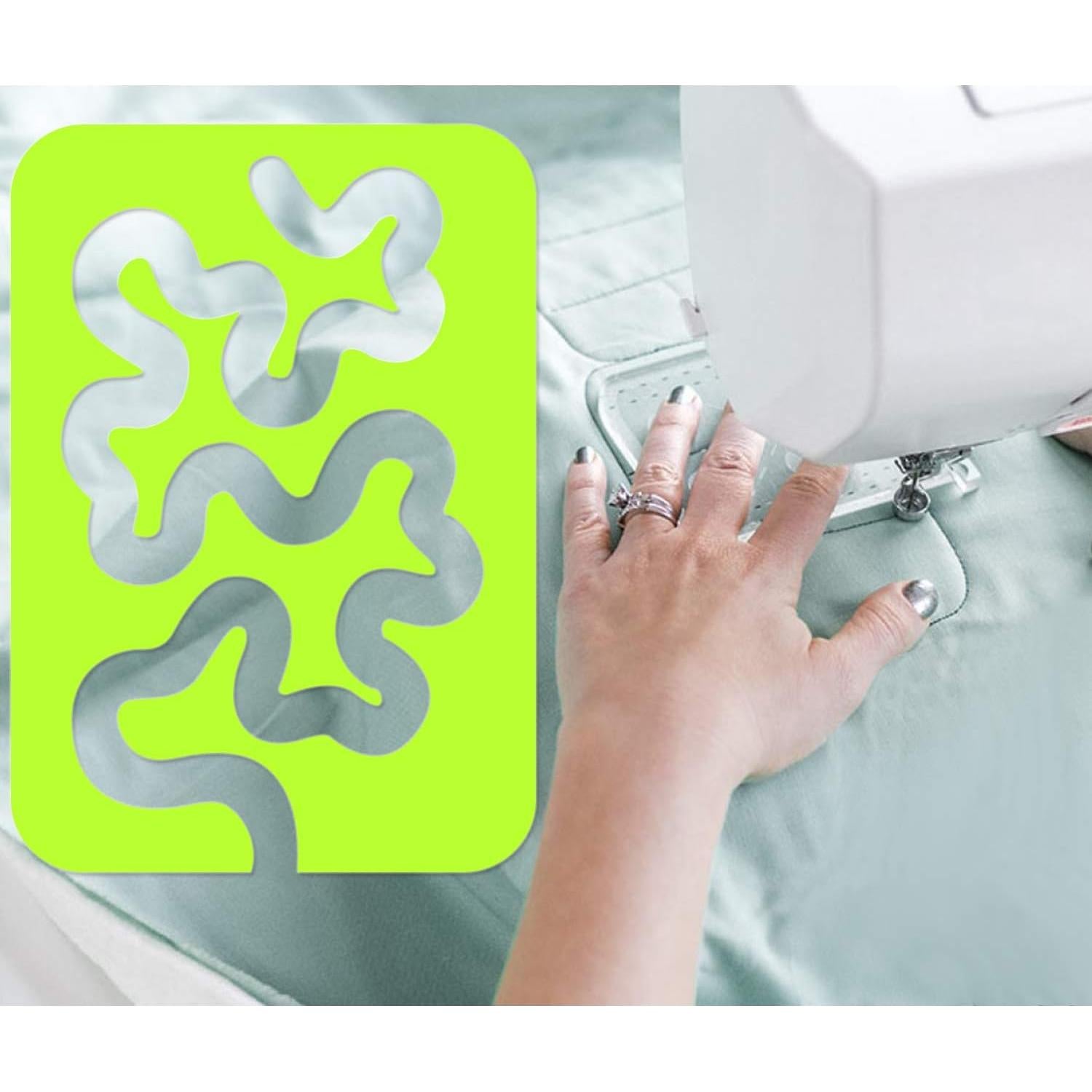 Plantilla de Acolchado a Máquina Acrílica PL123 12.7x5.08cm