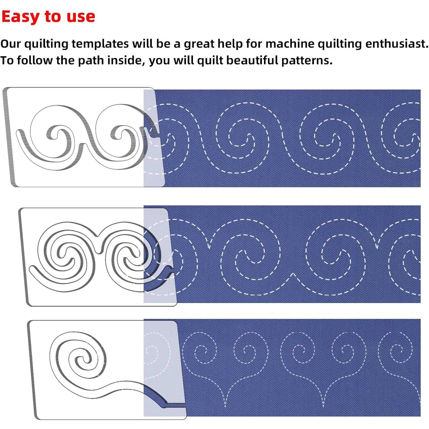 Plantillas de Acolchado Kapyoo 3 Pcs con Agarre Antideslizante