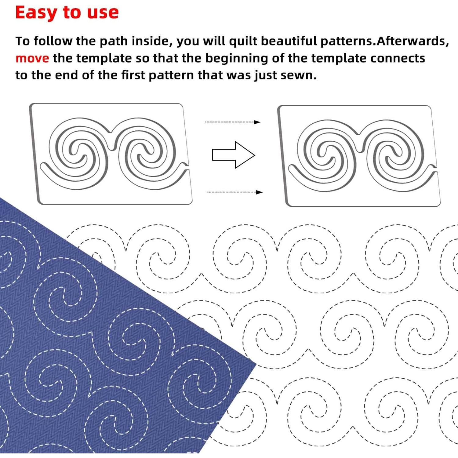 Plantillas de Acolchado Kapyoo 3 Pcs con Agarre Antideslizante