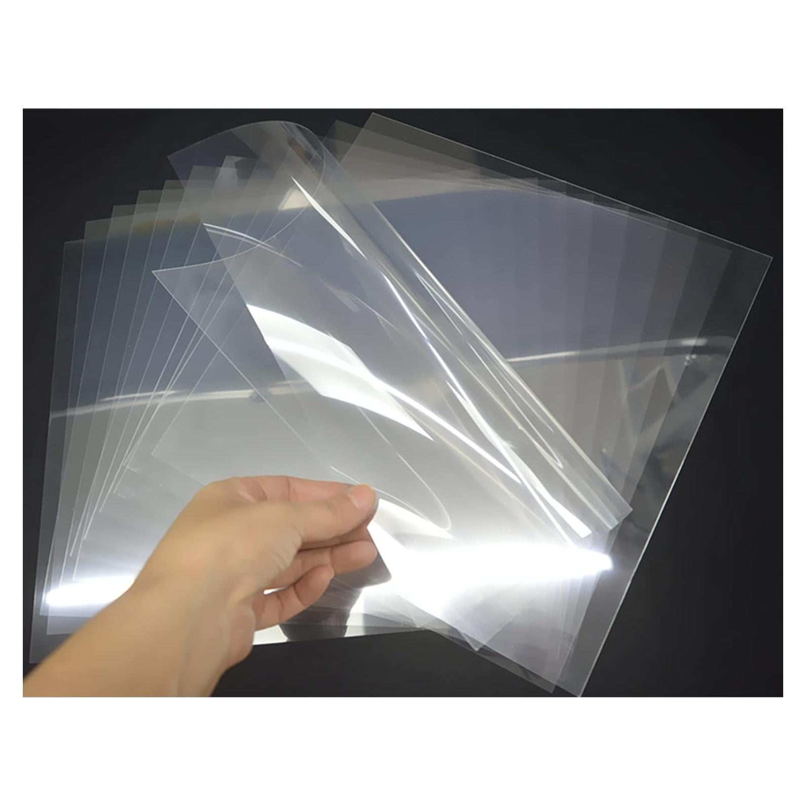 Paquete de 10 Hojas Plantilla Mylar ZHluja 30.48x30.48cm Transparente