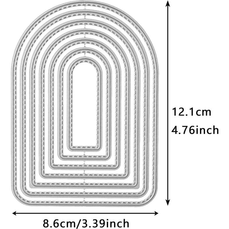 Troquel de Corte de Metal GANPUB Borde Arqueado 2.54 cm