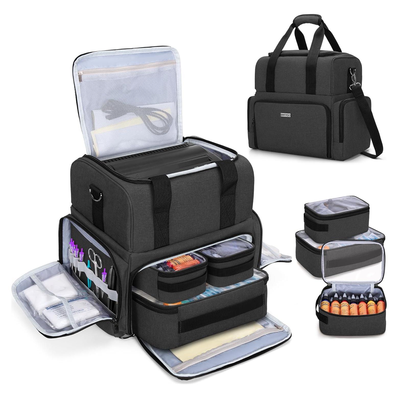 Funda Grande para Tatuajes BAFASO con 3 Bolsillos Removibles