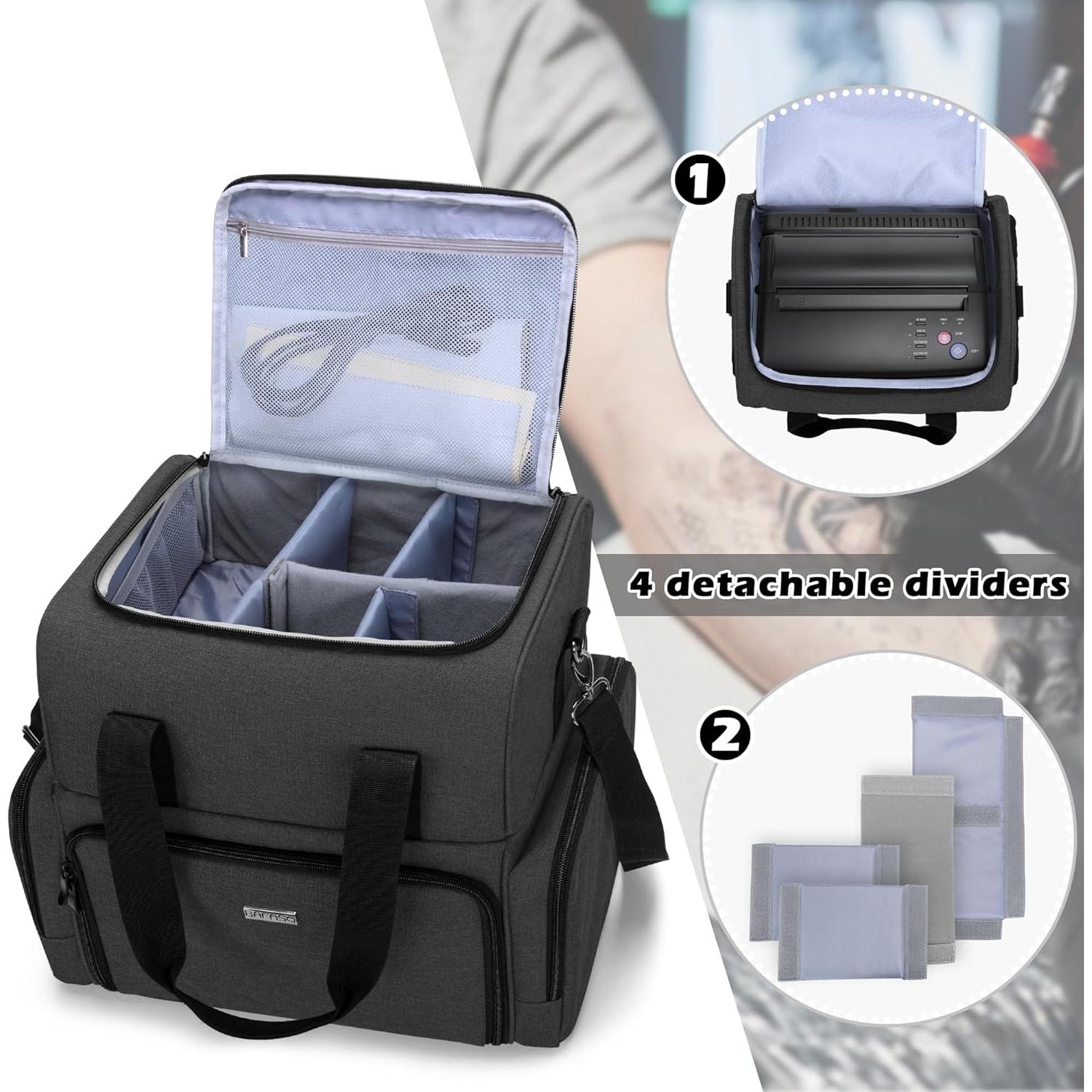 Funda Grande para Tatuajes BAFASO con 3 Bolsillos Removibles