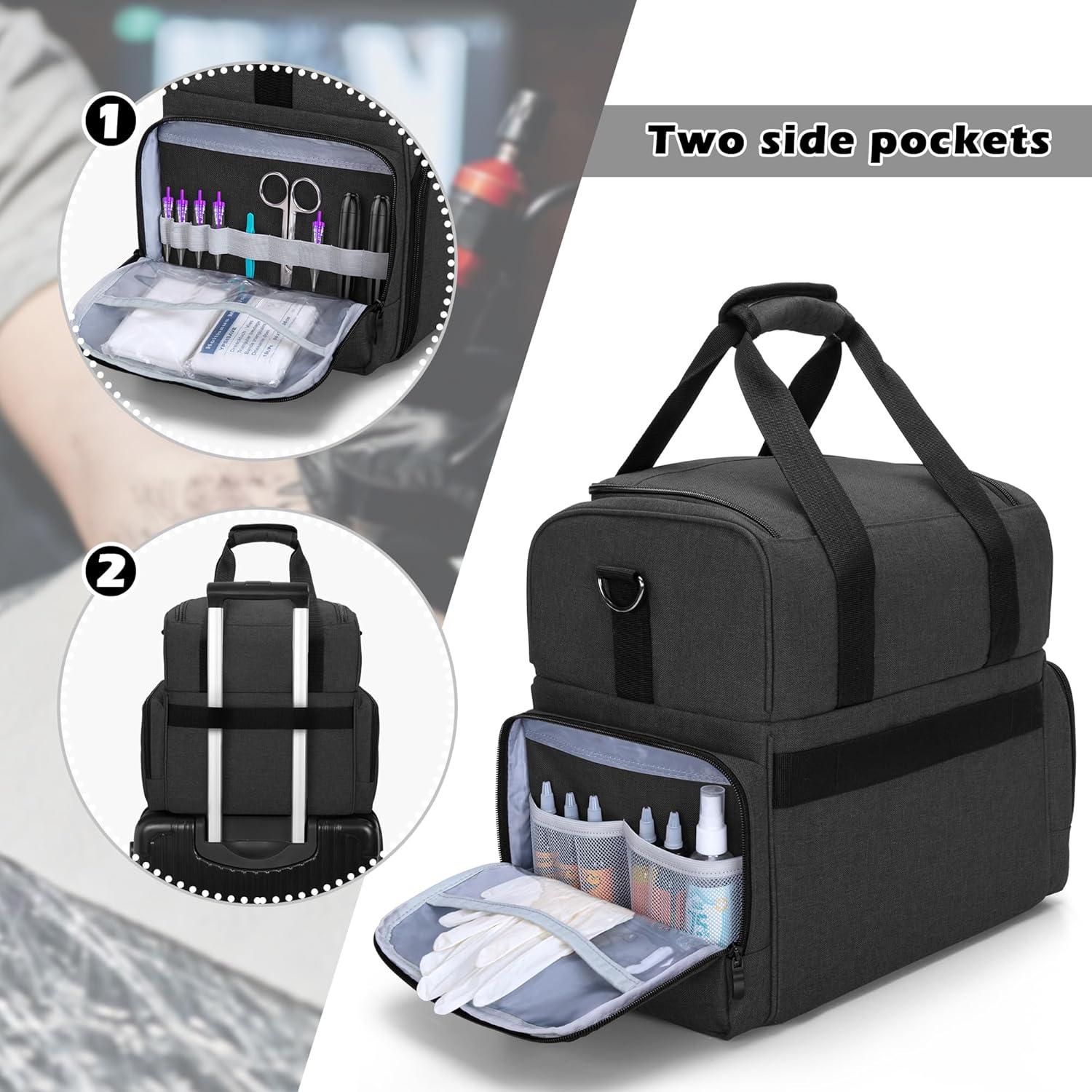 Funda Grande para Tatuajes BAFASO con 3 Bolsillos Removibles