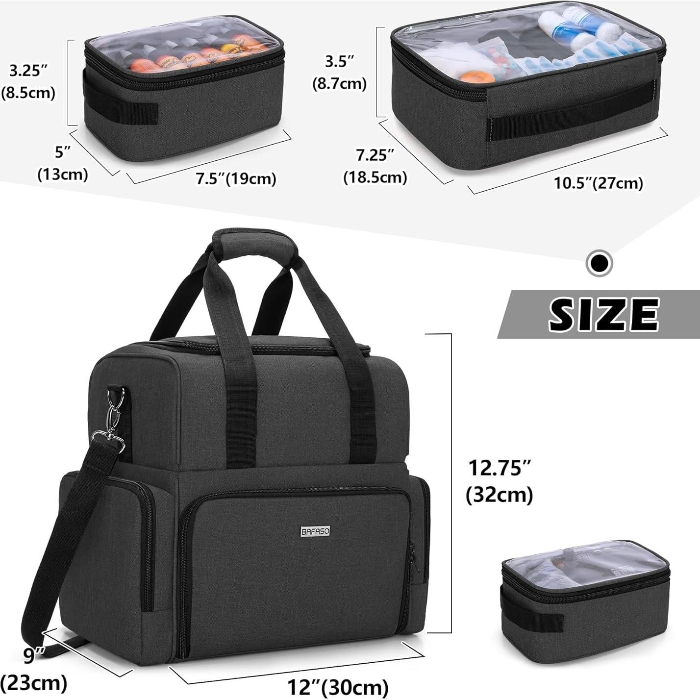 Funda Grande para Tatuajes BAFASO con 3 Bolsillos Removibles