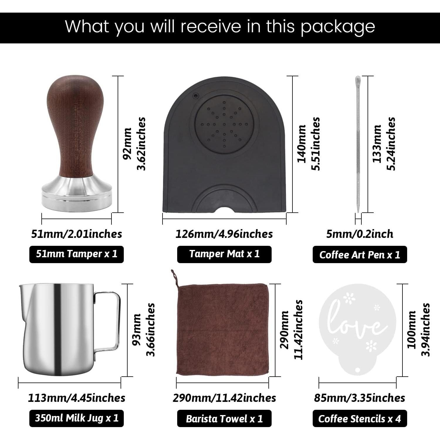 Juego de Prensador de Café Ezebesta 51mm con Accesorios