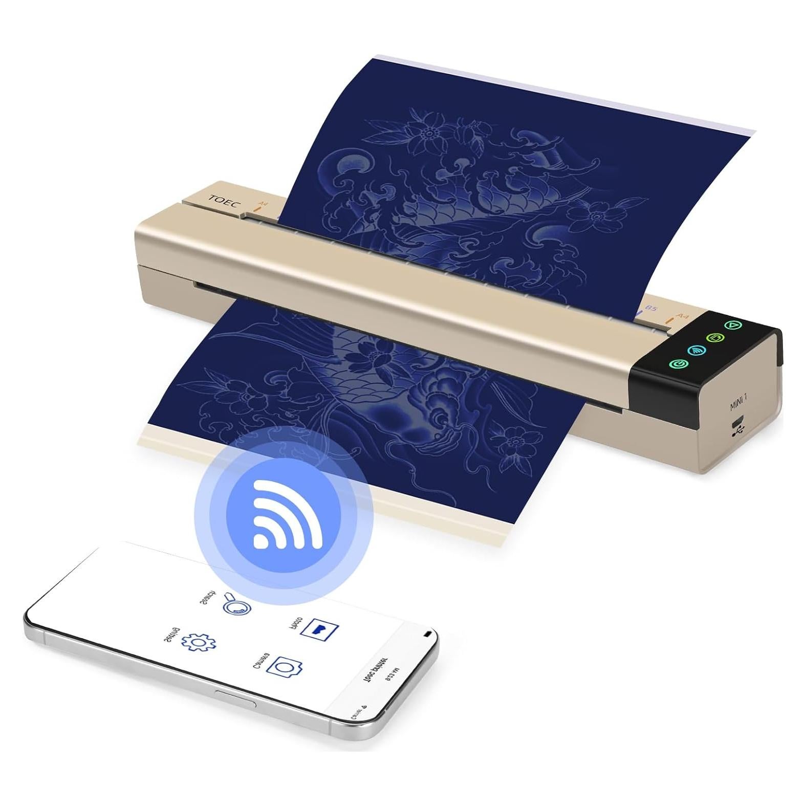 Máquina de Esténcil de Transferencia de Tatuajes ATOMUS, 200 DPI, USB/WiFi