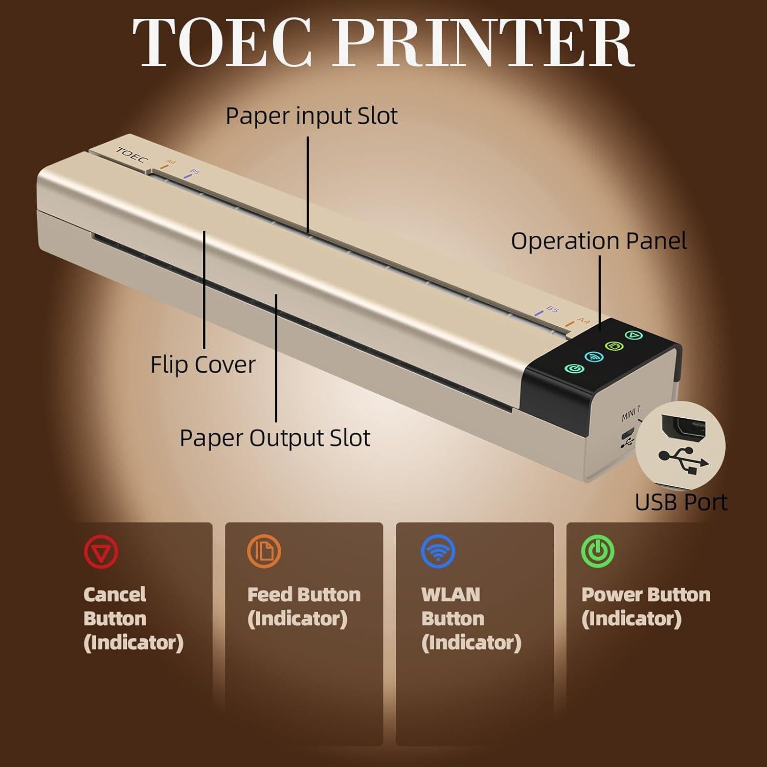 Máquina de Esténcil de Transferencia de Tatuajes ATOMUS, 200 DPI, USB/WiFi