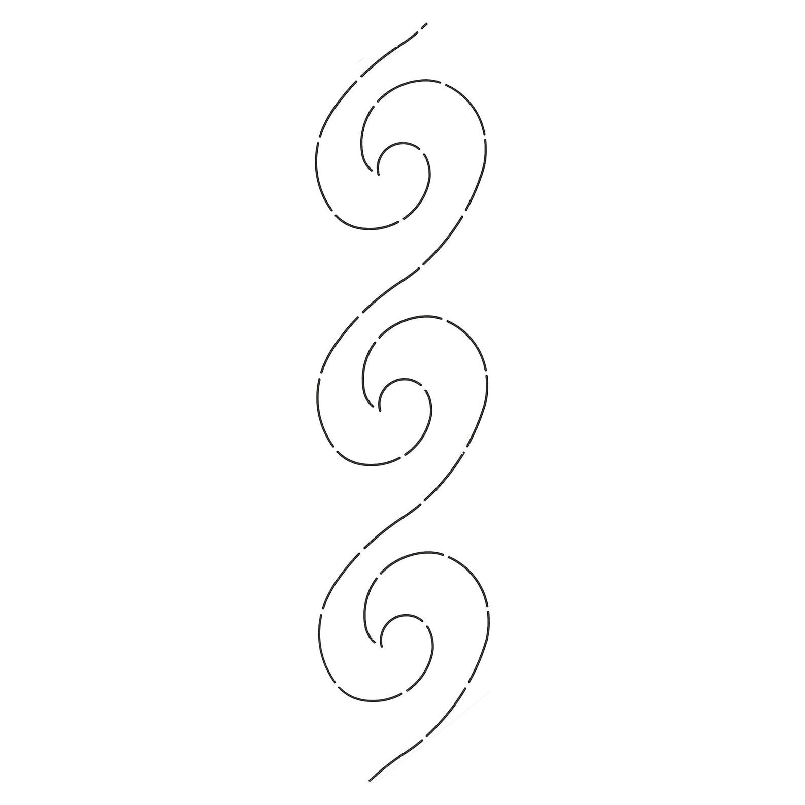 Plantilla de borde de ola 5.08 cm Quilting Creations