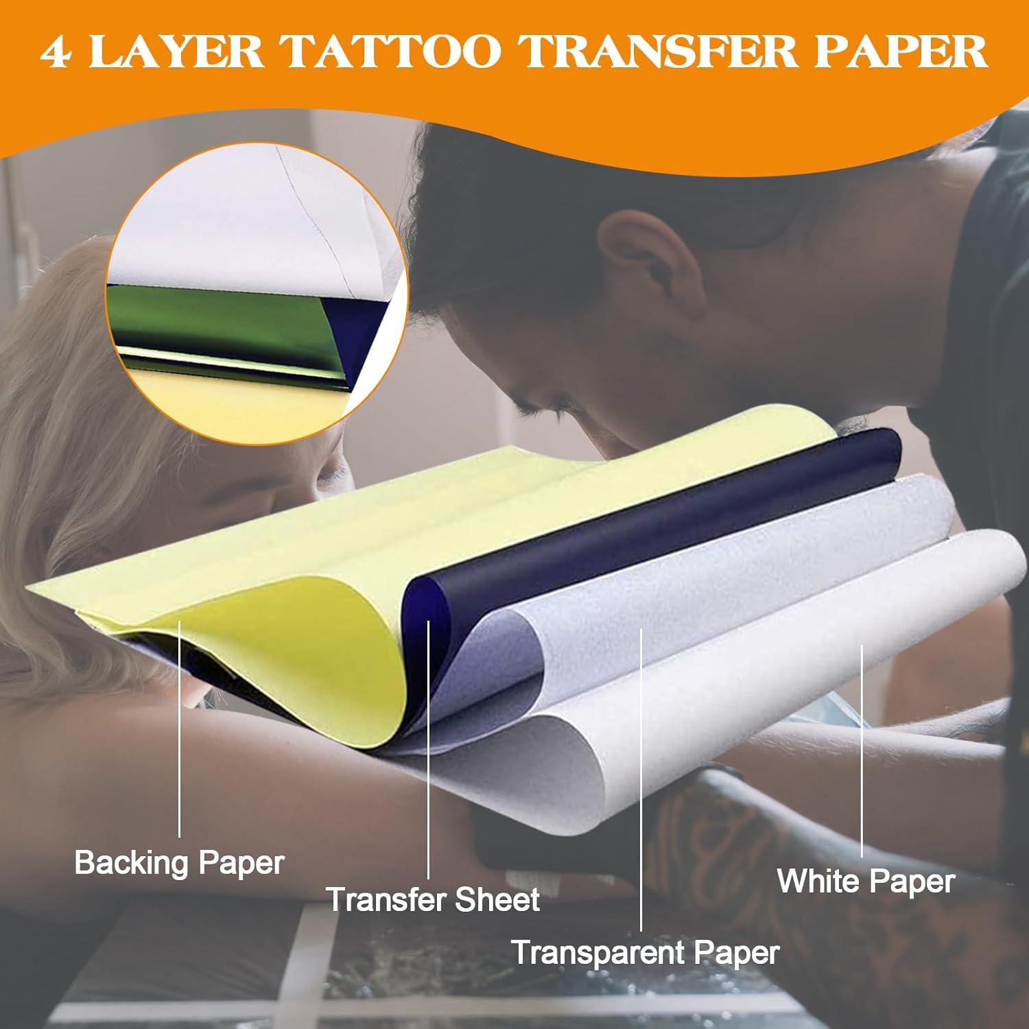 Papel de Transferencia de Tatuaje Ruicco 50 Hojas A4 4 Capas